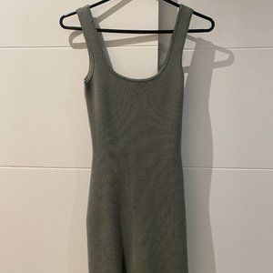 Abercrombie & Fitch Knit Olive Green Mini Dress